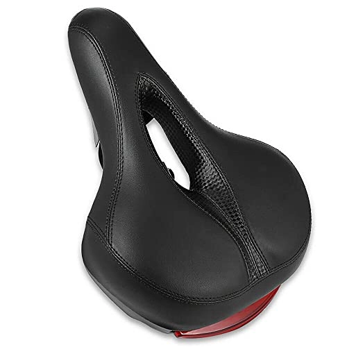 Mountain Bike Seat : DXXWANG Mountain Road Bike Saddle with Ligh Hollow Seat Bicycle Comfortable Cushion MTB