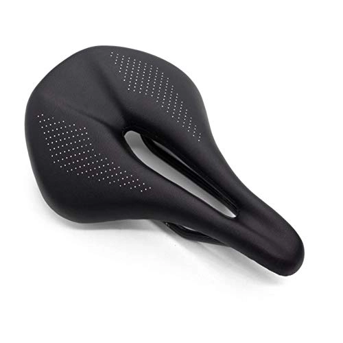 Mountain Bike Seat : DYHM Ergonomic Bike Bicycle Seat 2019 saddle road mtb mountain bike bicycle saddle for man cycling saddle trail comfort races seat red white cycle accessories ( : Black 143mm)
