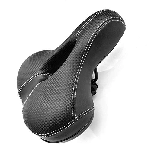 Mountain Bike Seat : DYQ Bicycle Seat Breathable Bicycle Saddle Seat Soft Thickened Mountain Bicycle Seat Pad Cushion Cover Shockproof Bicycle Saddle (Color : Black)
