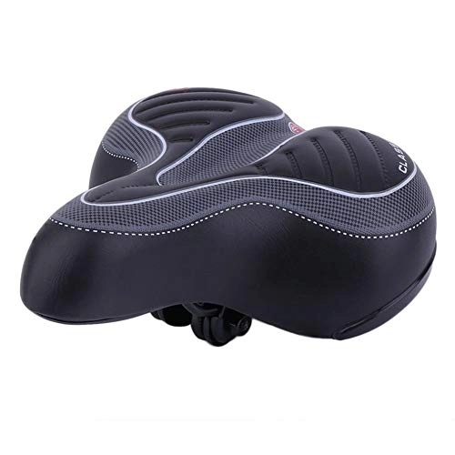 Mountain Bike Seat : DYQ Bicycle Seat Comfortable Wide Big Bum Bike Bicycle Gel Cruiser Extra Sporty Soft Pad Saddle Seat Suitable For Any Type Of Bike 2018 Newest