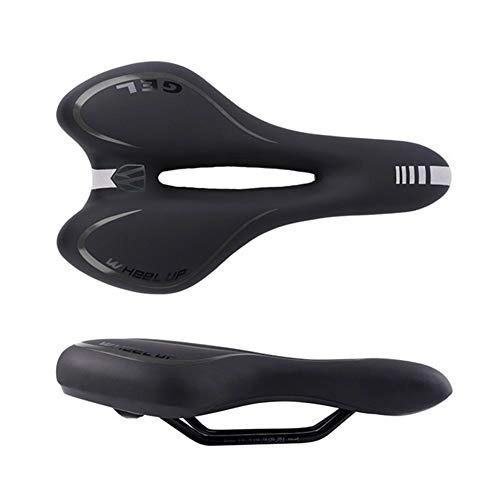 Mountain Bike Seat : DYQ Bicycle Seat Ultralight Bicycle Breathable Hollow-out Soft Cushion Bike Cushion Seat Saddle Skidproof Cycling Saddle Spare Parts (Color : Black)