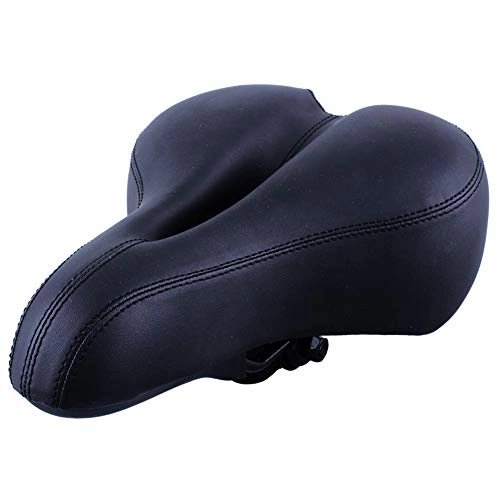 Mountain Bike Seat : ECOMN Bicycle Saddle Bike Seat Bicycle Soft Black Thick High-density Sponge for Men Comfort