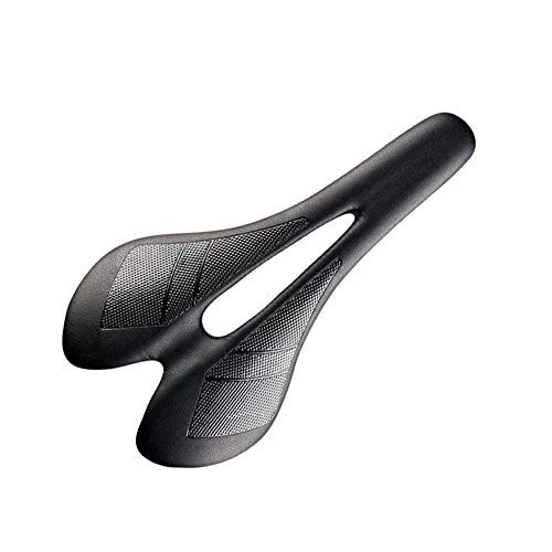Mountain Bike Seat : ECOMN Carbon Fiber Sporty Style Bicycle Saddle Strong Toughness Ultralight Microfiber Leather Surface for Sport Bike 150g