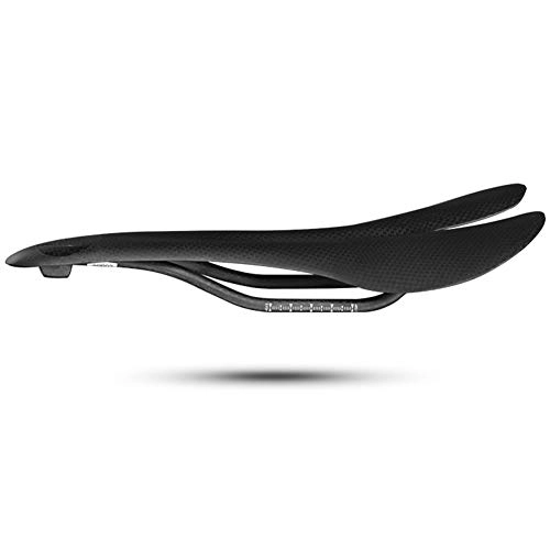 Mountain Bike Seat : ECOMN Hollow Bicycle Saddle Bike Carbon Fiber Brazing Material Sports Style Enthusiast for Sport Bike (color : B)