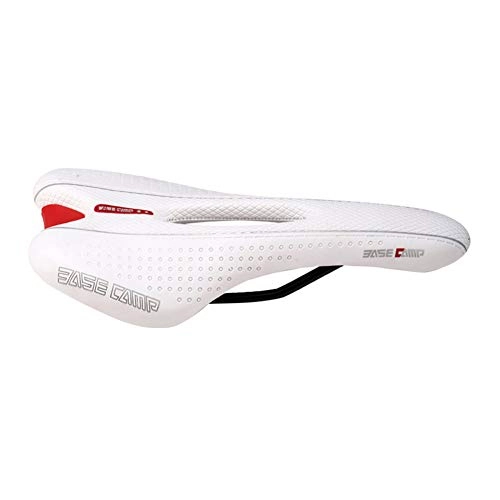 Mountain Bike Seat : ECOMN Saddle Bicycle Seat Bike Non-slip Hollow Sports Style Bicycle Accessories for Man Comfort (color : White A)