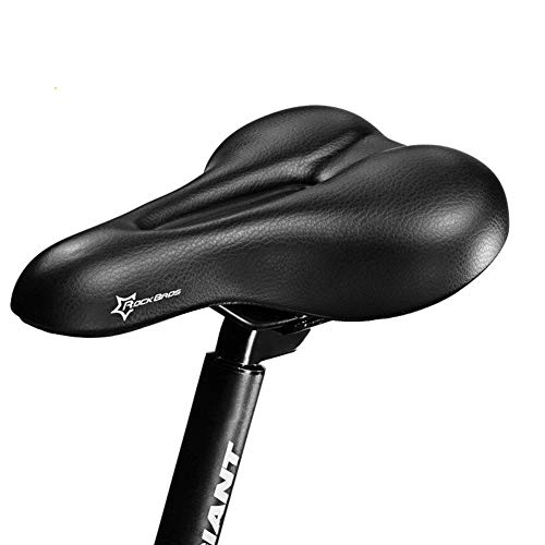 Mountain Bike Seat : ECOMN Saddle Sport Bike Seat Bicycle Accessories Soft Black Thick High-density Sponge for Men Comfort