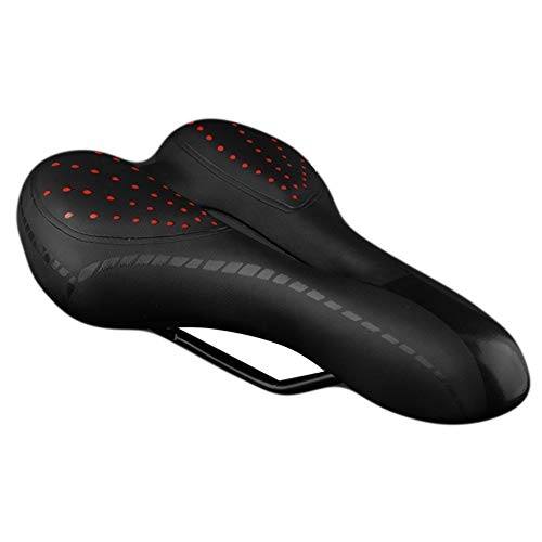 Mountain Bike Seat : ECOMN Sports Style Bicycle Saddle Bike Seat Hollow Health Soft Comfort with Shock Absorber Suspension for Clamp Ring Seat Tube Two-track Seat Tube Men