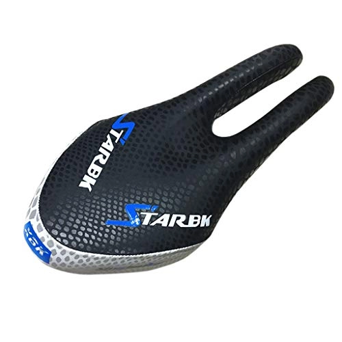 Mountain Bike Seat : ECOMN U-shaped Bicycle Saddle Soft Road Sports Bike Seat Thicken Ultralight Breathable Comfortable Universal Cycling Accessories for Men Comfort (color : Blue)