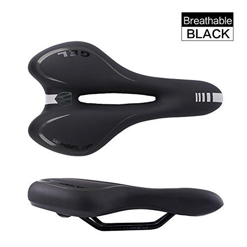 Mountain Bike Seat : ele ELEOPTION Saddle Padded Black Bicycle Saddle Mountain Bike Saddle Bicycle Seat, Black