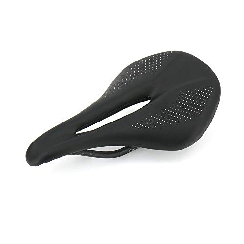Mountain Bike Seat : ELITA ONE MTB / Road Bike Carbon Saddle Superlight Leather Carbon Cushion (155 mm)