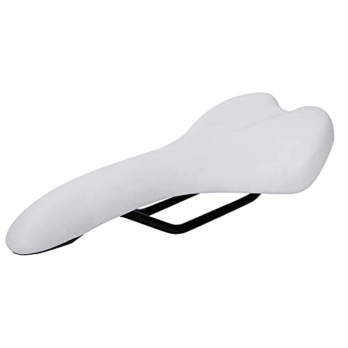 Mountain Bike Seat : ENJY Bike Saddles Most Comfortable Bike Seat For Men - Mens Padded Bicycle Saddle With Soft Cushion - Improves Comfort For Mountain Bike (Color : White)