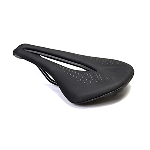 Mountain Bike Seat : ENJY Bike Saddles Mountain Road Bike Seat Cushion PU Breathable Comfortable Soft Cushion Bicycle Saddle Accessories (Color : Black)