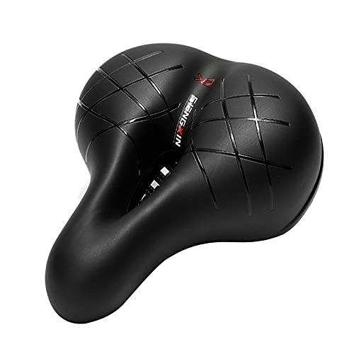 Mountain Bike Seat : Eternitry Bicycle Saddle, Double Shock Absorber With Reflective Rear Seat Bicycle Saddle, Thickened Dynamic Road Mountain Bike Saddle