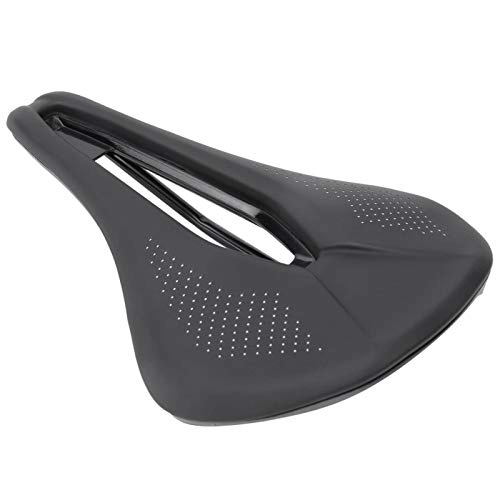 Mountain Bike Seat : Eulbevoli Saddle Cushion Pad Seat High robustness PU Black Road Mountain Bike Bicycle Soft Hollow durable for Home Entertainment for School Sports