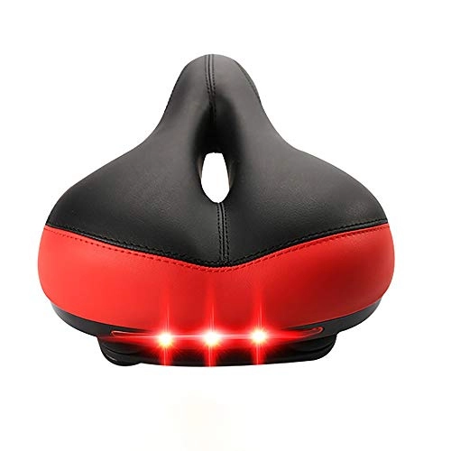 Mountain Bike Seat : Exercise Bike Seat Bicycle Saddles, Exercise Bike Seat Bicycle SaddlesBicycle with light cushion, mountain bike with taillight saddle, Red