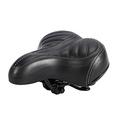 Mountain Bike Seat : Fdit Universal Extra Wide Comfortable Cushioned Bike Seat, Soft Padded Bicycle Seat