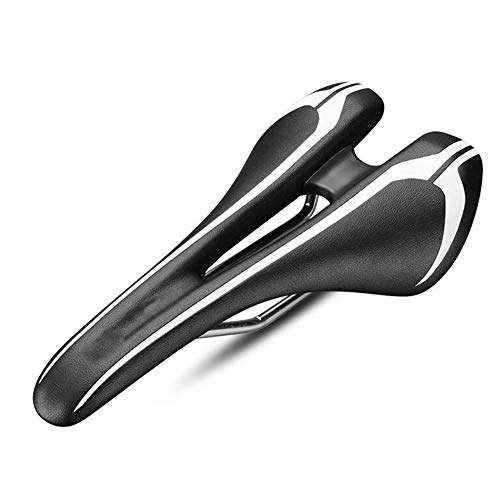 Mountain Bike Seat : FDY Bicycle Seat Saddle, Comfortable And Breathable Waterproof Shock Absorb Wear-Resistant Scratch-Resistant for Mountain Bikes, Road Cycling, Foldable Bicycle, black white