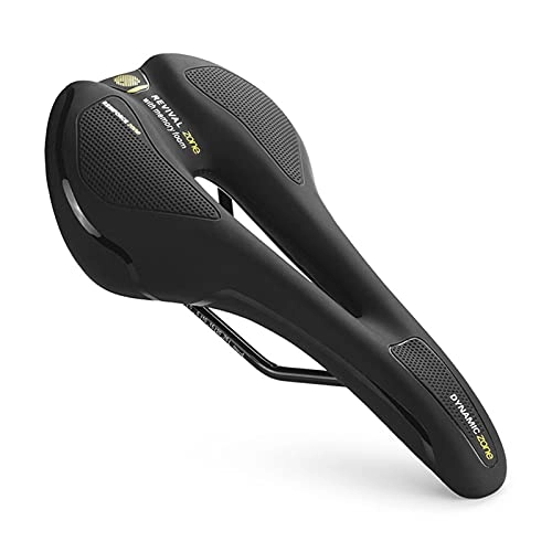 Mountain Bike Seat : feifei Cycling Saddle Hollow Middle Hole Breathable Waterproof Comfortable Seat Outdoor Sports Road Mountain Bike Cushion For Men (Color : Black)