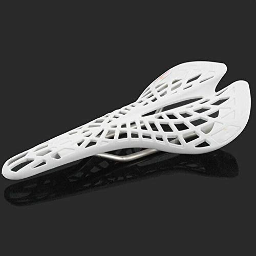 Mountain Bike Seat : FENGHU Bicycle Saddle Shock Absorption Replacement Plastic Ultra Light Hollowed Out Bicycle Saddle Riding Spider Web Ergonomic Cycling Mountain Bike