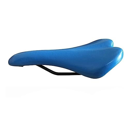 Mountain Bike Seat : Fixed Gear BMX Mountain Road Cycling MTB Bike Bicycle Saddles Soft PU Seat Cushion Accessories (Color : Blue, Size : 28 * 3.5 * 18.5cm)