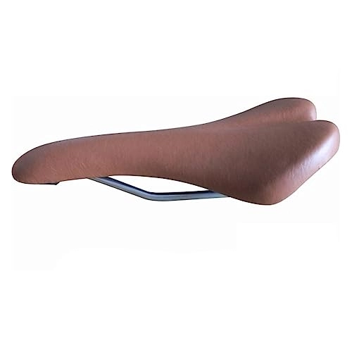 Mountain Bike Seat : Fixed Gear BMX Mountain Road Cycling MTB Bike Bicycle Saddles Soft PU Seat Cushion Accessories (Color : Brown, Size : 28 * 3.5 * 18.5cm)