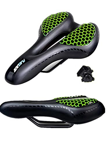 Mountain Bike Seat : Foir Bike Saddle Mountain Bike Seat Breathable Comfortable Bicycle Seat with Central Relief Zone and Ergonomics Design Relax Your Body Road Bike and Mountain Bike (Green dot)
