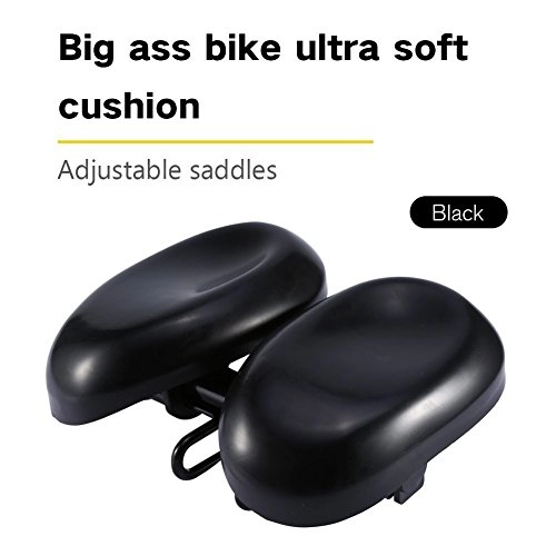Mountain Bike Seat : For Trekking bike saddle gel bike saddle mtb Seat Extra Large Pillow and Hammer Solid Design, for children and young people Mountain Bike SaddleBlack