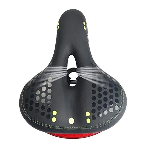 Mountain Bike Seat : FUJGYLGL Bicycle Seat Cushion, Bicycle Bicycle Mountain Bike Seat Cushion, Big Butt Saddle Seat Accessories Riding Equipment, 5LED Flashing Lights
