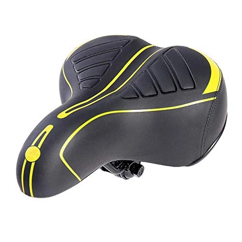 Mountain Bike Seat : FUJGYLGL Most Comfortable Bike Seat for Men and Women - Oversize Bicycle Saddle with Soft Cushion Improves Comfort for Mountain Bike, Road Bicycle, Hybrid