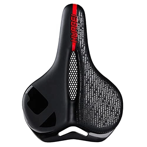 Mountain Bike Seat : FYTVHVB Bicycle Saddle Universal Mountain Bike Sponge Cushion Spinning Bike Seat Cushion Riding Equipment Accessories Hollow Breathable With Tail Black
