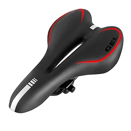Mountain Bike Seat : FYTVHVB Bicycle Seat Thickened Silicone Saddle Mountain Bike Seat Cushion Comfortable Super Soft Elastic Reflective Seat Bicycle Accessories With Installation Wrench