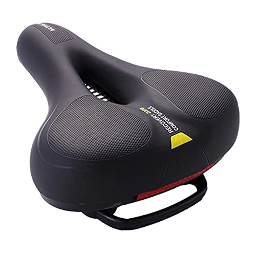 Mountain Bike Seat : FYTVHVB Bicycle Seat, Widened Comfortable Replacement Bicycle Saddle For Mountain Bike, Road Bike And City Bike, with Reflective Strip, Safe Riding Equipment, with Installation Tool