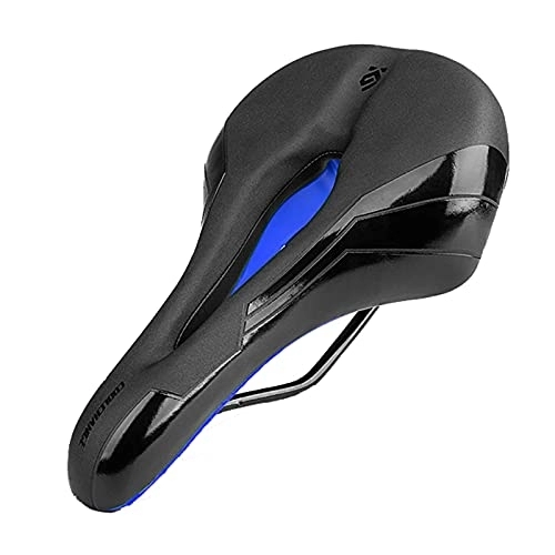 Mountain Bike Seat : FYTVHVB U-shaped Shock-absorbing Bicycle Seat With Warning Light, Hollow And Breathable Mountain Bike Saddle, Thickened Soft PVC Riding Seat Cushion For Men And Women