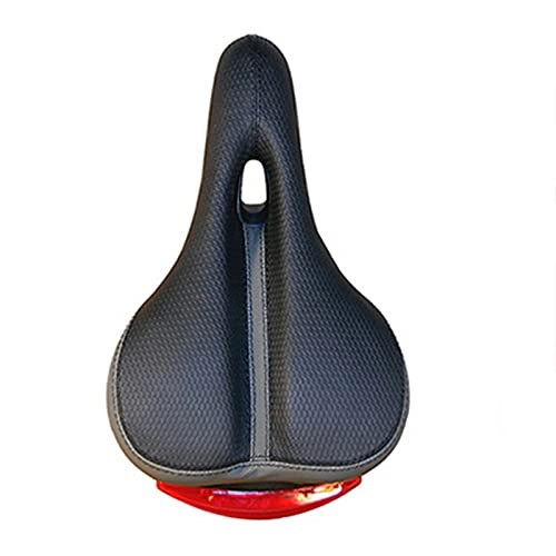 Mountain Bike Seat : G-X Outdoor Bicycle Saddle, Hollow Thick Mountain Bike Seat Cover, with Taillight Cushion, Suitable for Most Bicycles.
