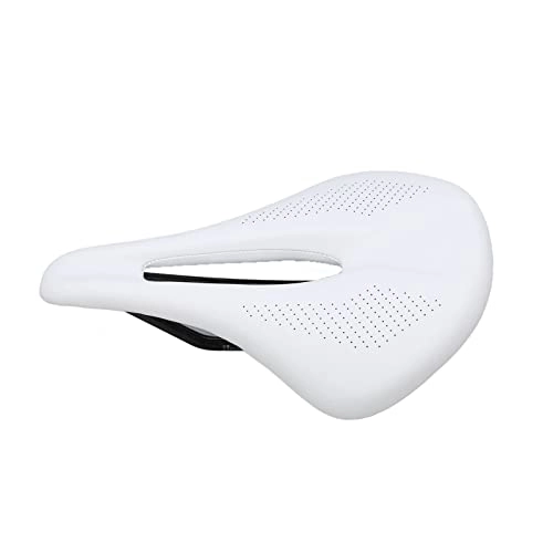 Mountain Bike Seat : Gaeirt Bicycle Saddle, Ultra Wide Shape Double Track Seatposts bike Cushion 240mm / 9.4in Saddle Length Soft Foam Padding for Mountain Bikes and Road Bikes(white)