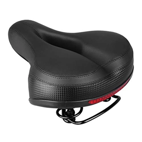 Mountain Bike Seat : Garneck Bicycle Saddle Shock Absorbing Soft Comfortable MTB Bicycle Seat Replacement Cushion for Home Bike Road Bike Mountain Bike (Red), 310AR1018Y78MRT, Black