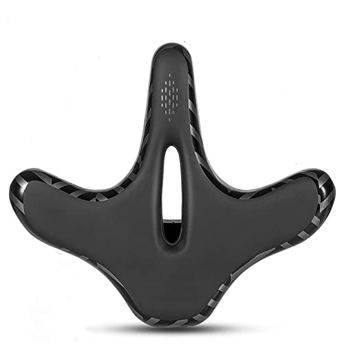 Mountain Bike Seat : GAWDI Widen Mountain Bike Saddle Shock Absorbing Comfortable Cycling Big Ass Cushion MTB Bicycle Saddle With Taillights bicycle saddle (Color : Type A)