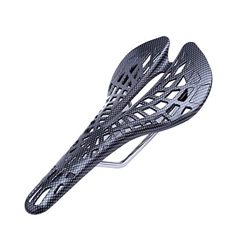 Mountain Bike Seat : GENFALIN Outdoor sports Carbon fiber bicycle saddle spider cushion mountain bike road bike outdoor riding accessories Bicycle Parts