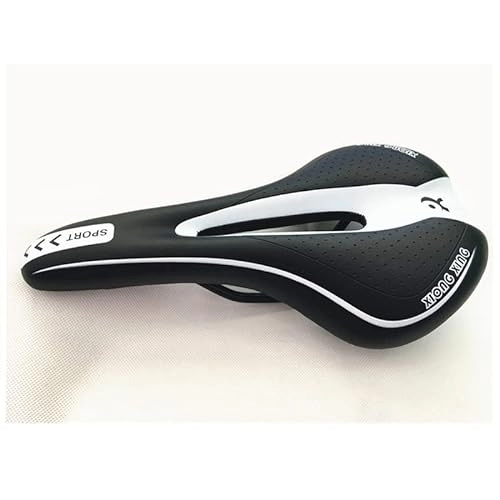 Mountain Bike Seat : GFMODE Bicycle Seat Bmx Mtb Road Mountain Bike Saddle Soft Shock Absorber Rack Triathlon Racing Cycling Vintage Retro Accessories (Color : White)