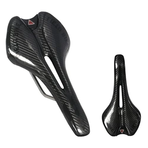 Mountain Bike Seat : GFMODE Bicycle Seat Mountain Bike MTB Road BMX Saddle Shock Absorber Triathlon Racing Comfortable Breathable Saddles Cycle Accessories (Color : Black)