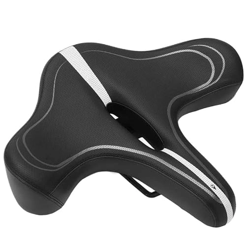 Mountain Bike Seat : GFMODE Mountain Bike Saddle Wide Hollow Vent Shock Absorption Thickening Breathable Waterproof Comfortable Road Bike Seats
