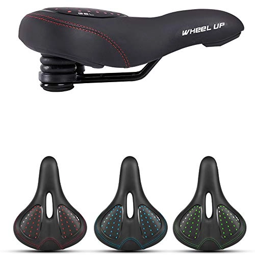 Mountain Bike Seat : Gimitunus Lightweight Bike Saddle, Comfortable Bike Seat for Seniors Extra Wide and Padded Bicycle Saddle for Men and Women Comfort Bike Seat Replacement (Color : Red)