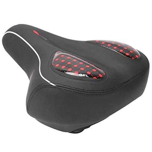 Mountain Bike Seat : Gind Cycling Cushion, Widened Design Bike Pad, Ergonomic Replacement for Mountain Bicycle(red, Non-porous (solid type) large saddle)