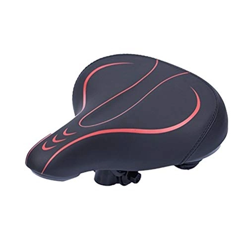 Mountain Bike Seat : GLOVEY Bike Seat Cushion Padded, Thickened Bicycle Saddle Shock Absorption Cushion Comfortable Bicycle Seat With Taillight For Mtb Mountain Bike