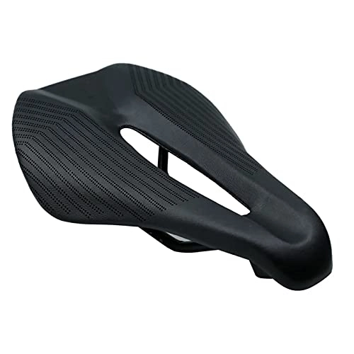 Mountain Bike Seat : GO-AHEAD Bike Seat, Mountain Road Bike Cushion Nylon Fiber Breathable Comfortable Soft Cushion Saddle Accessories Mtb Accessories (Color : Black)