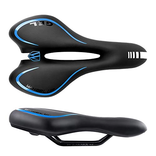 Mountain Bike Seat : GOODLQ Bike Saddle Mountain Bike Seat Breathable Comfortable Bicycle Seat with Central Relief Zone and Ergonomics Design Relax Your Body Road Bike and Mountain Bike, Blue