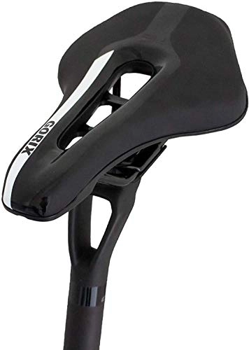 Mountain Bike Seat : GORIX Bike Saddle Seat Short Nose Racing Model Comfortable Cushion with Rail Mountain Road Bicycle for Men and Women (GX-1009)
