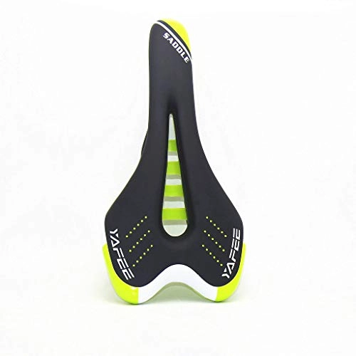 Mountain Bike Seat : GR&ST Bicycle Saddle Hollow Breathable Soft Bicycle Seat New Cooling Duct Soft and Comfortable High Resilience Polyurethane Seat Mountain Bike Seat Cushion Green SuitaBle for Most Bicycles