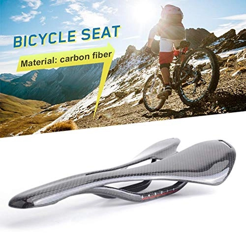Mountain Bike Seat : Grandnessry Full Carbon Fibre Road Bike Saddle, Colour: Black