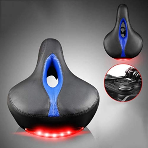 Mountain Bike Seat : Greyghost Rear Light Saddle Bicycle MTB Cushion Soft Seat Part Bicycle Cycling Cover Saddles Cover